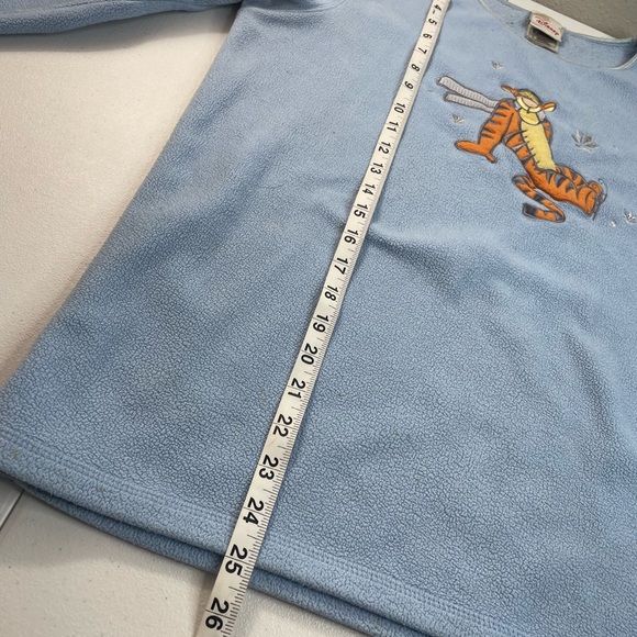 VTG Disney Store Tigger Fleece Pullover Sweatshirt Adult Large Blue Winnie Pooh - Picture 5 of 8